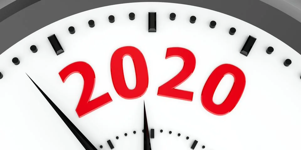 Clock dial 2020 Stock Illustration