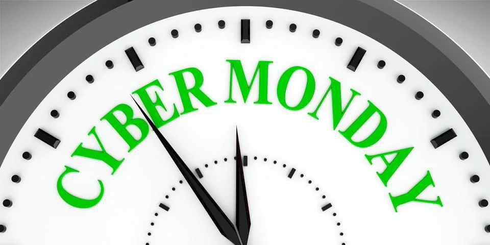 Clock dial Cyber Monday Stock Illustration