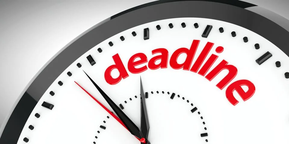 Clock dial deadline Stock Illustration