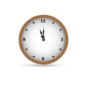 Clock, dial isolated object on white background Stock Illustration