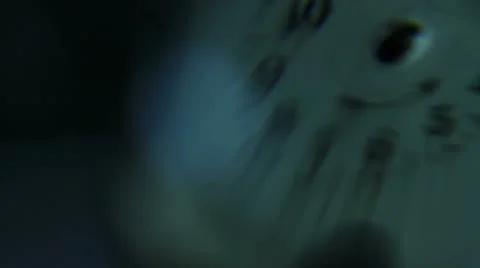 Clock dial macro / tilt-shift 02 Stock Footage 12447452