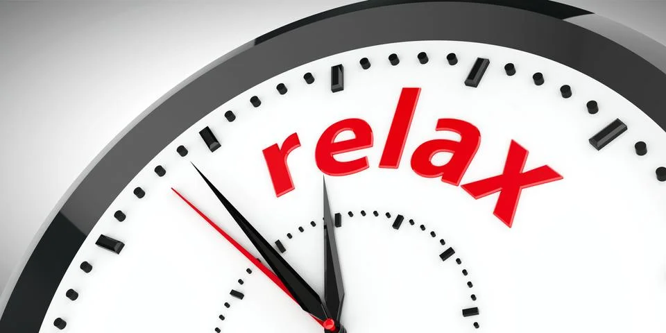 Clock dial relax Stock-Illustration