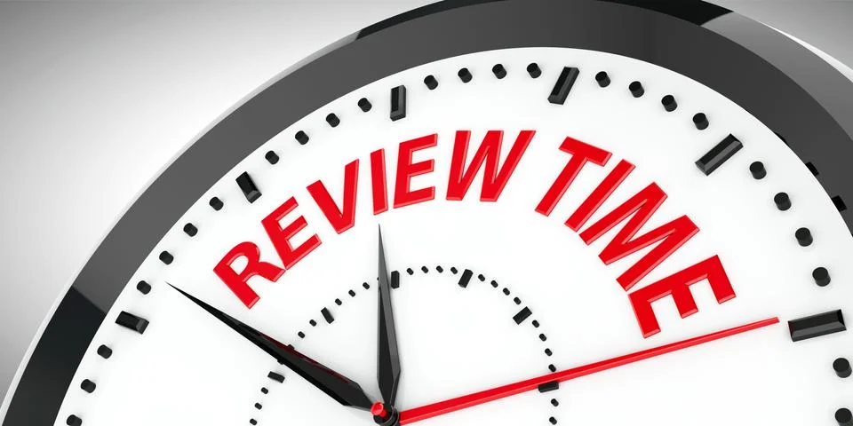 Clock dial Review time Stock Illustration