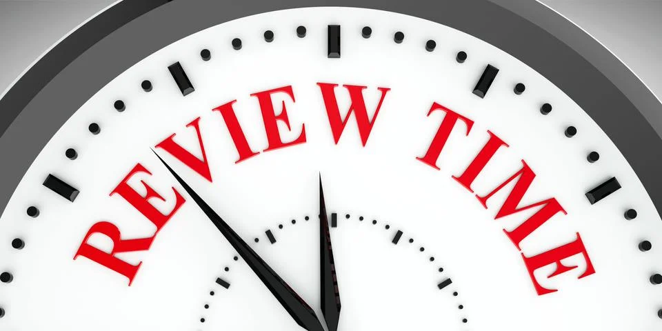 Clock dial Review time Stock Illustration