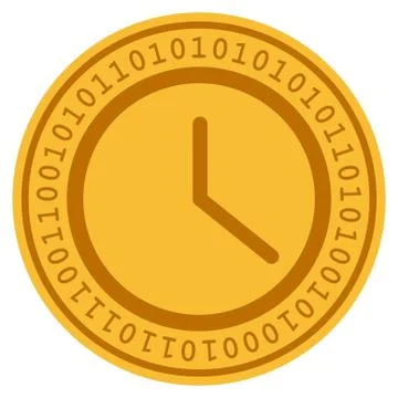 Clock Digital Coin Illustrazione stock