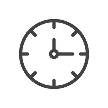Clock display icon flat vector on white background 스톡 일러스트