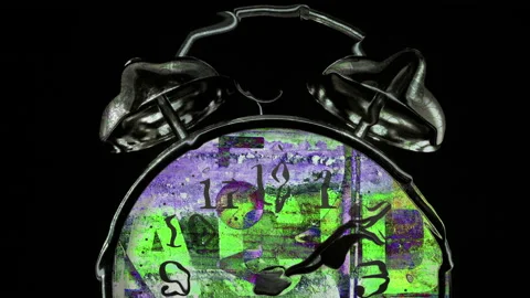 Clock distortion 3 1 Stock Footage 141264907