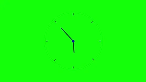 Clock Dynamic on Chroma Key for Compositing Video stock 337099535