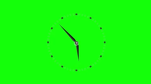 Clock Dynamic on Chroma Key for Compositing Video stock 337099552