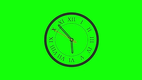 Clock Dynamic - Chroma Key Green Screen Footage Stock Footage 337052419