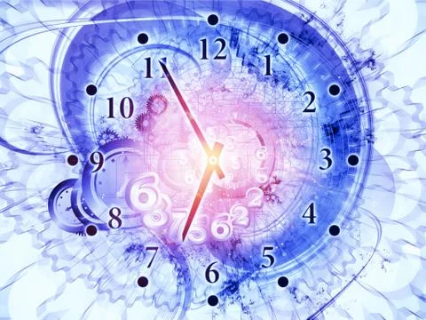 Clock dynamic Illustrazione stock