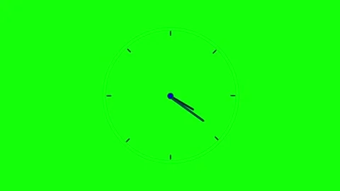 Clock Dynamic Isolated Green Screen Stock Video Video stock 337099537