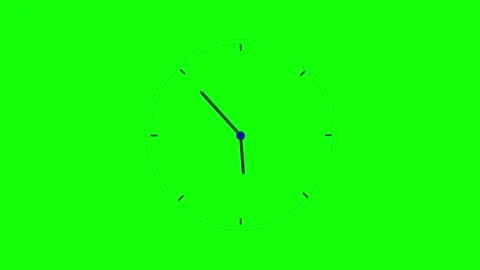 Clock Dynamic with Shown Isolated Green Screen Stock Video Video stock 337099532