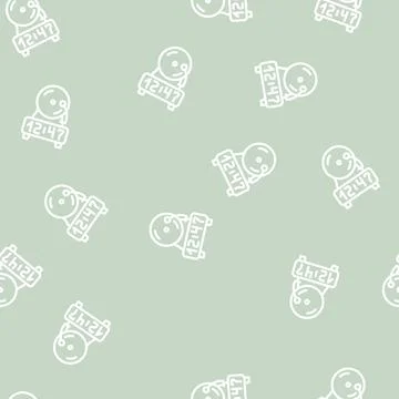 Clock educational time line vector seamless pattern Stock Illustration