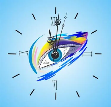 Clock eye Stock Illustration