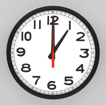 Clock Face 1 o'clock Foto stock