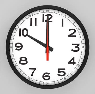 Clock Face 10 o'clock Foto stock