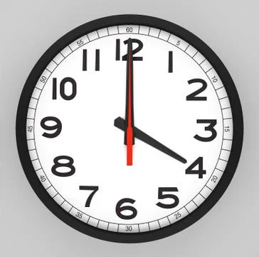 Clock Face 4 o'clock Foto stock