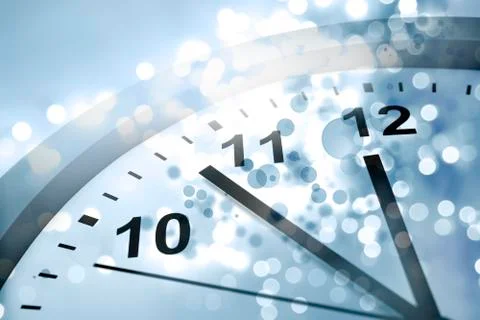 Clock face and abstract background. new year. christmas Stock Photos