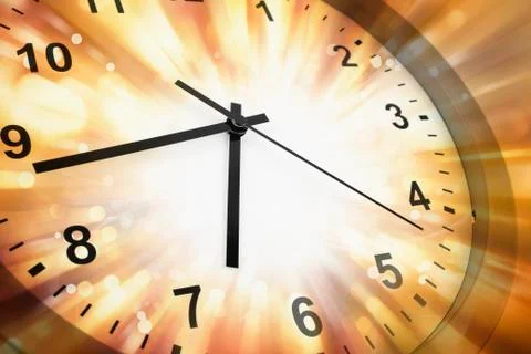 Clock face and abstract background Stock Photos