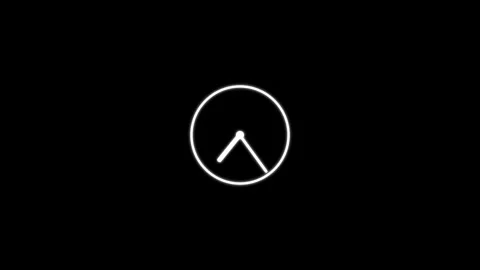 Clock face and checkmark icon animated Vídeo Stock 336549722