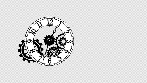 Clock face and clock mechanis Stock Footage 217368888