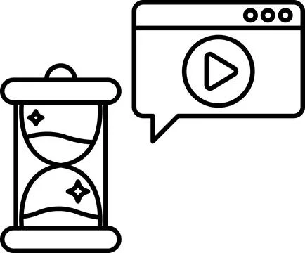 Clock with a face and a hour hand Stock Illustration