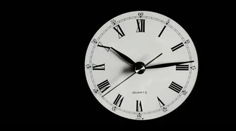 Clock face On Black Stock Footage 20603837