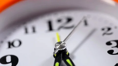 Clock face close up macro shot Stock Footage 99697971