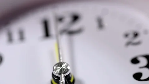 Clock face close up macro shot Stock Footage 99698894