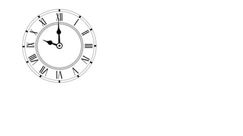 Clock Face Close Up in Time Lapse on white background. Stock Footage 149055368