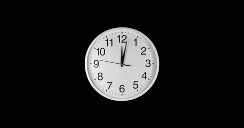 Clock Face Close Up in Time Lapse on black background. Clocks reverse running Stock Footage 160613829