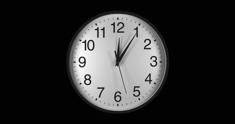 Clock Face Close Up in Time Lapse on black background. Clocks reverse running Stock Footage 160613907