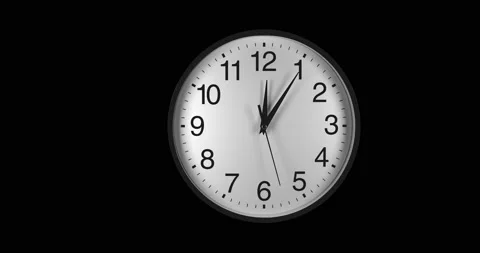 Clock Face Close Up in Time Lapse on black background. Clocks reverse running Stock Footage 160904278