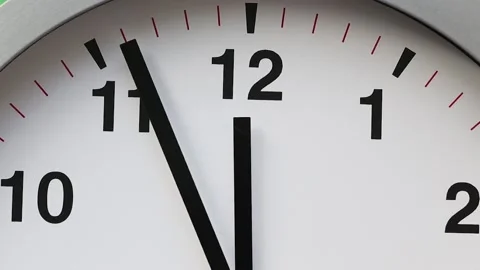 Clock face closeup Stock Footage 132351782