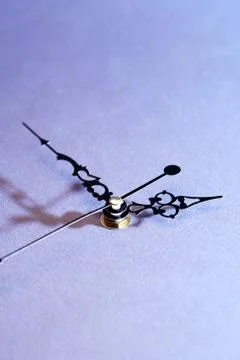 Clock Face On Dark Stock Photos