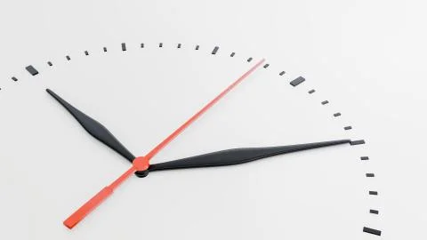 Clock face. Isolated on white background Stock Illustration