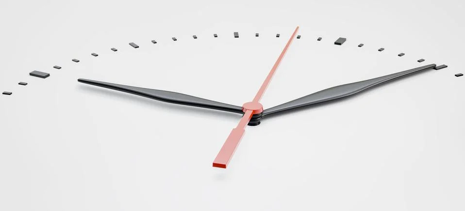 Clock face. Isolated on white background Stock Illustration
