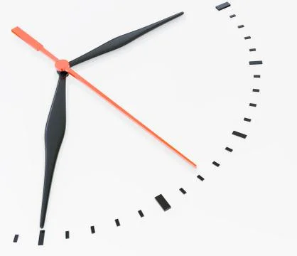 Clock face. Isolated on white background Stock Illustration