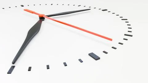 Clock face. Isolated on white background Stock Illustration