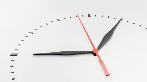 Clock face. Isolated on white background Stock Illustration