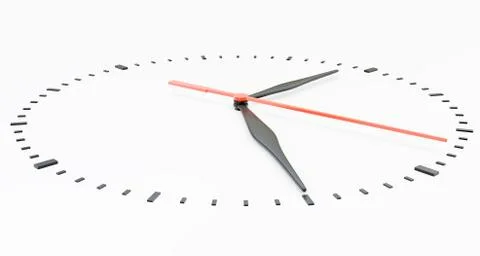Clock face. Isolated on white background Stock Illustration