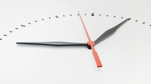 Clock face. Isolated on white background Stock Illustration