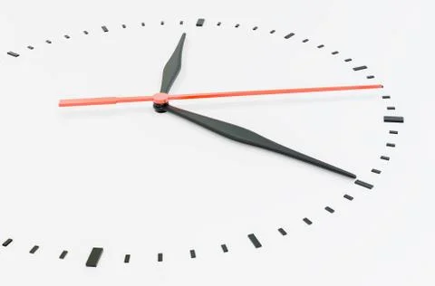 Clock face. Isolated on white background Stock Illustration