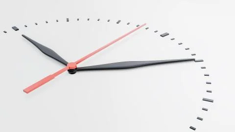 Clock face. Isolated on white background Stock Illustration