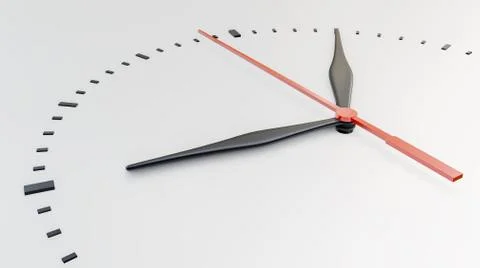 Clock face. Isolated on white background Stock Illustration