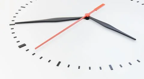 Clock face. Isolated on white background Stock Illustration