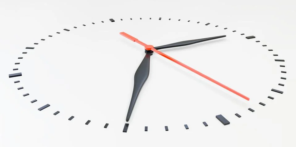 Clock face. Isolated on white background Stock Illustration