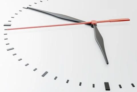 Clock face. Isolated on white background Stock Illustration