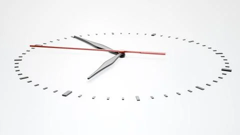 Clock face. Isolated on white background Stock Illustration